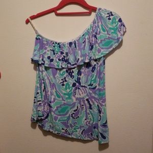 Lilly Pulitzer Nevah One Shoulder Top